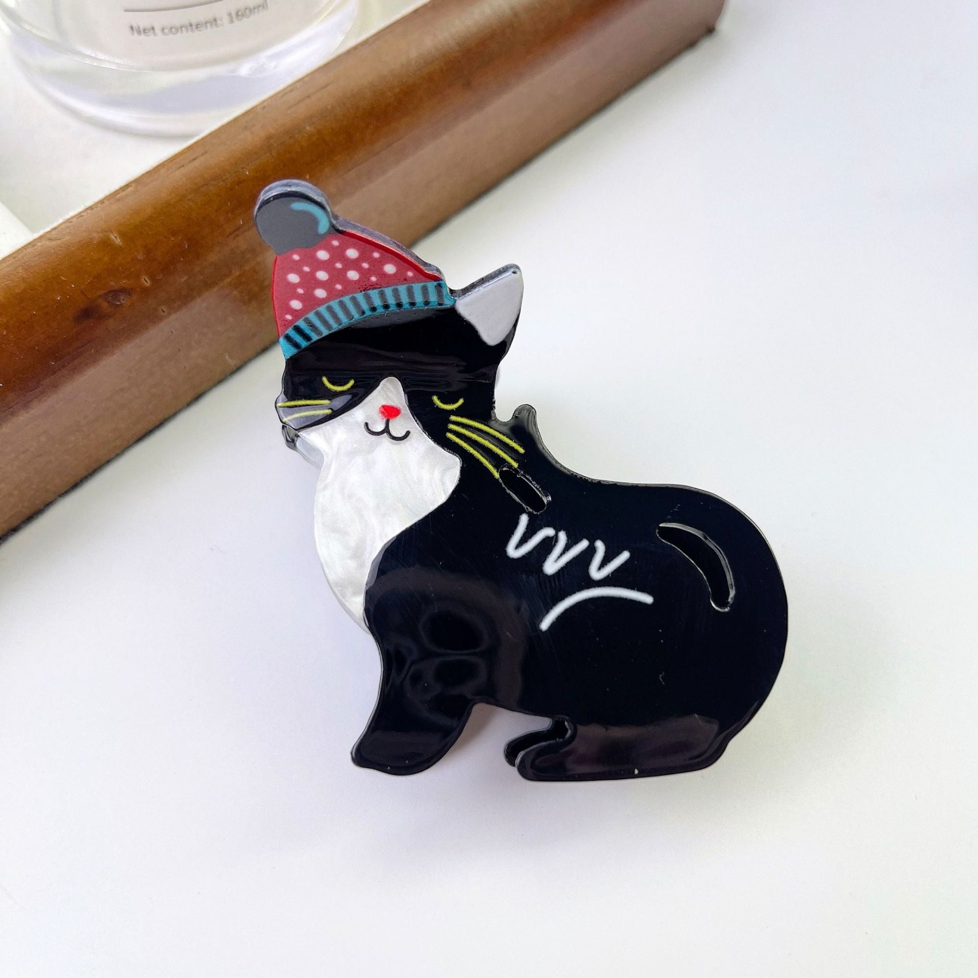 クリスマスの猫ヘアクリップ クリスマス猫爪とぎクリップ 猫 べっ甲 女の子 (割引クーポン対象外).